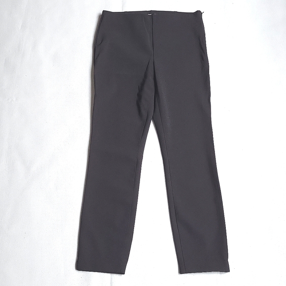 NWT$179 Saks Fifth Ave Stretch Straight-Leg Split-Hem Pants Cropped Trousers 4 - Picture 13 of 14
